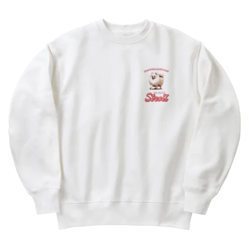 ポメラニアン（散歩） Heavyweight Crew Neck Sweatshirt