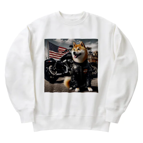 アメリカンライダー柴犬 Heavyweight Crew Neck Sweatshirt