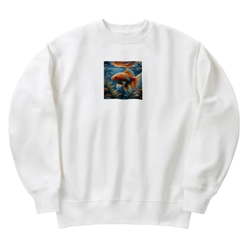 金運招福金魚様 Heavyweight Crew Neck Sweatshirt