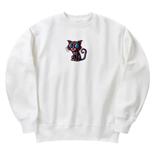 カラフル猫 Heavyweight Crew Neck Sweatshirt