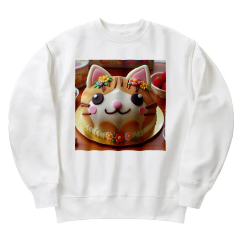 ねこケーキ２ Heavyweight Crew Neck Sweatshirt