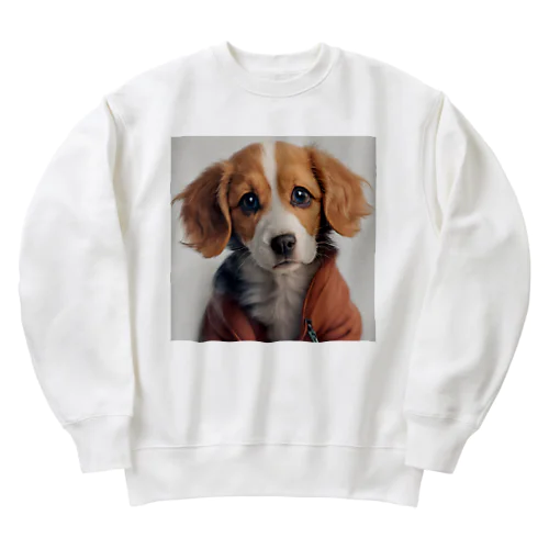 かわいい　犬 Heavyweight Crew Neck Sweatshirt