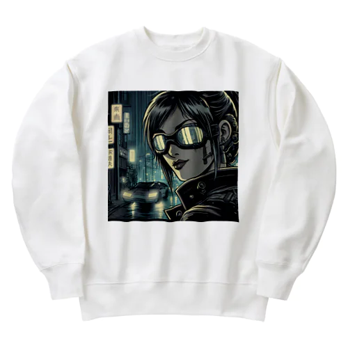 サイバーパンクガールNo.33 Heavyweight Crew Neck Sweatshirt