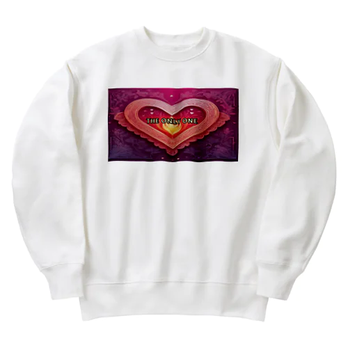 THE ONLY ONE『シークレットファイヤーハート❤』 Heavyweight Crew Neck Sweatshirt