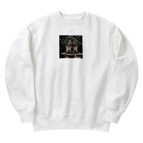 メキシコのチチェン・イッツァ遺跡 Heavyweight Crew Neck Sweatshirt