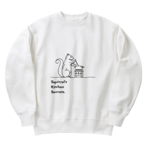 リスの料理 Heavyweight Crew Neck Sweatshirt