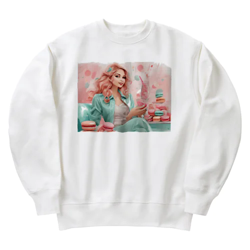 Macaron Girl Heavyweight Crew Neck Sweatshirt