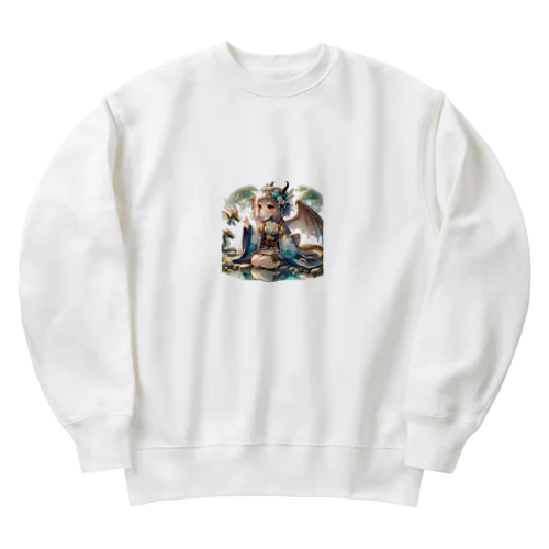 こまめの妖怪集（りゅう姫１） Heavyweight Crew Neck Sweatshirt