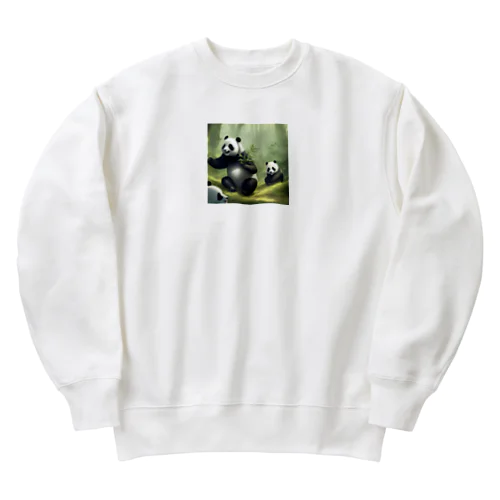 遊んでるパンダ Heavyweight Crew Neck Sweatshirt