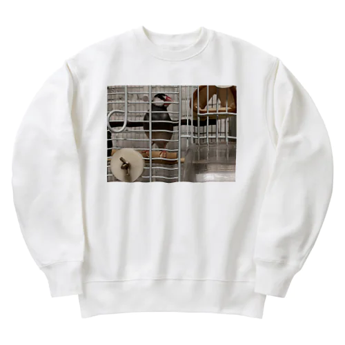 桜文鳥のくうちゃんグッズ Heavyweight Crew Neck Sweatshirt