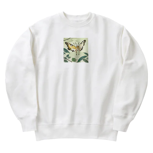 鹿と蝶の融合　その七 Heavyweight Crew Neck Sweatshirt