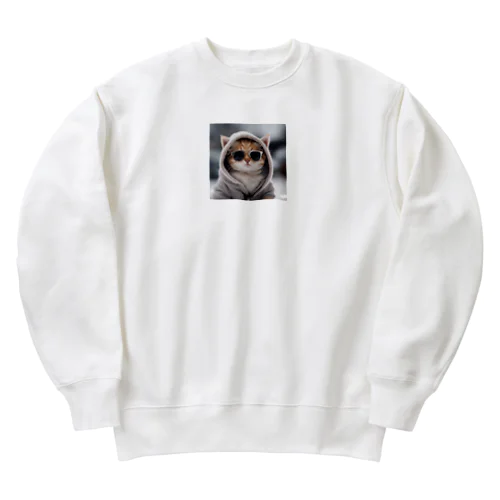 グラサン猫7 Heavyweight Crew Neck Sweatshirt