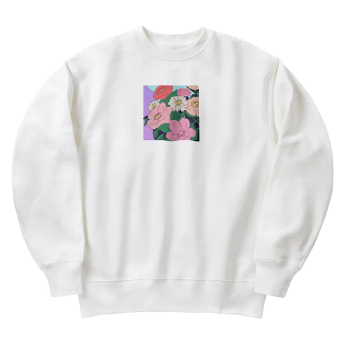 花に囲まれた日常 Heavyweight Crew Neck Sweatshirt