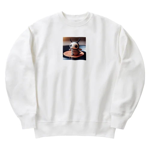 かわいい虫のキャラ Heavyweight Crew Neck Sweatshirt