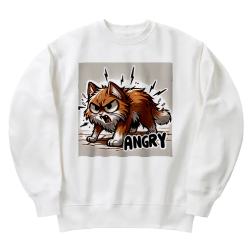 Angry Cat 3 Heavyweight Crew Neck Sweatshirt