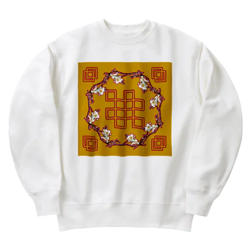 Chinese Plum Heavyweight Crew Neck Sweatshirt