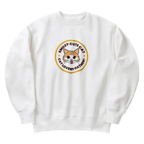 舌ペロ猫 Heavyweight Crew Neck Sweatshirt