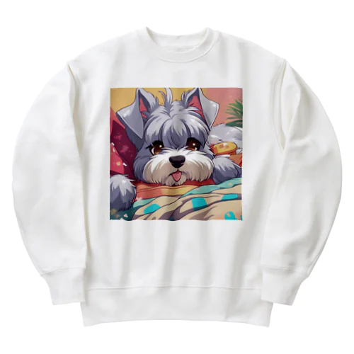 ふわふわシュナウザーちゃん Heavyweight Crew Neck Sweatshirt