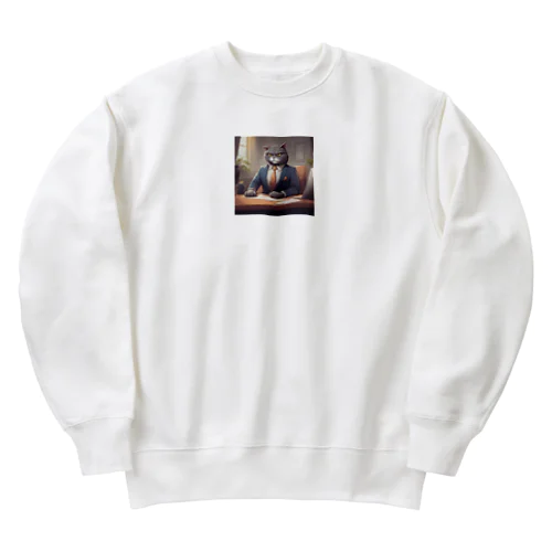 ネコ社長① Heavyweight Crew Neck Sweatshirt