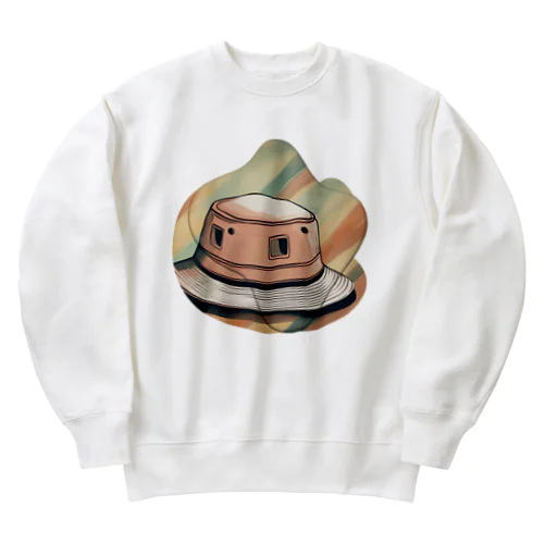 【アート】レトロかわいいバケットハット💗 Heavyweight Crew Neck Sweatshirt