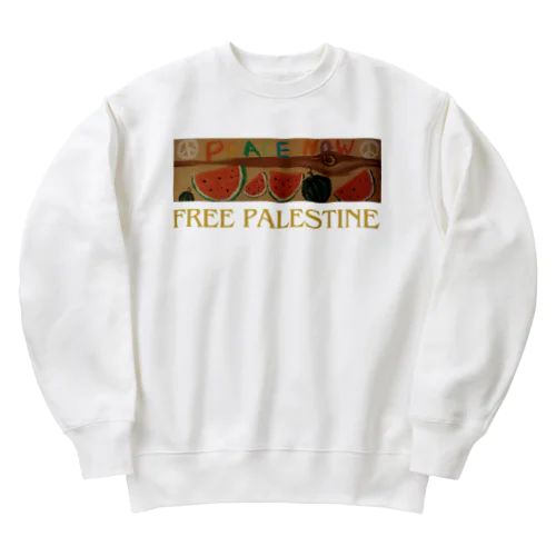 Free Palestine Heavyweight Crew Neck Sweatshirt