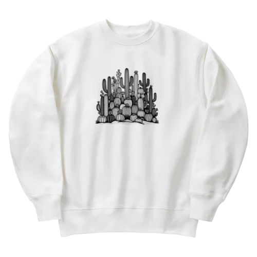 モノクロサボテン Heavyweight Crew Neck Sweatshirt