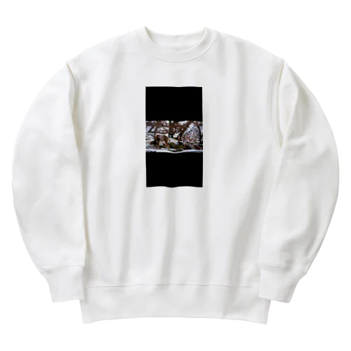 自然の中のシカ Heavyweight Crew Neck Sweatshirt