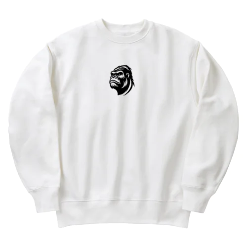 ゴリラ顔 Heavyweight Crew Neck Sweatshirt