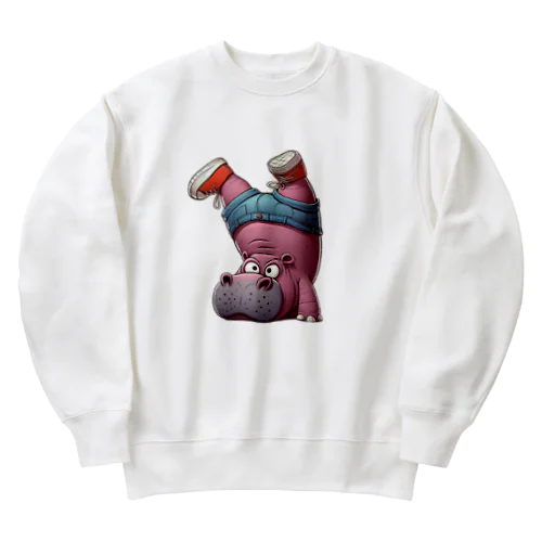 逆さまのカバ Heavyweight Crew Neck Sweatshirt