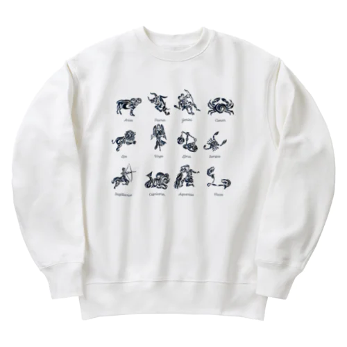 12星座一覧 Heavyweight Crew Neck Sweatshirt