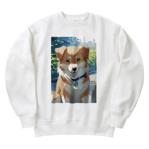 たれ耳の犬 Heavyweight Crew Neck Sweatshirt