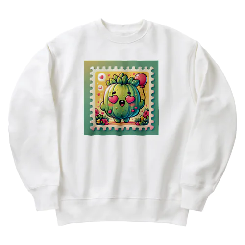 メロメロサボテン Heavyweight Crew Neck Sweatshirt