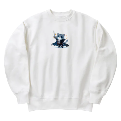 ファンタジー猫シリーズ・勇者 Heavyweight Crew Neck Sweatshirt