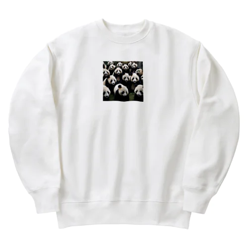 パンダたくさんしあわせくん Heavyweight Crew Neck Sweatshirt