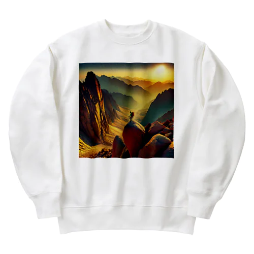 夕日に照らされた孤独 Heavyweight Crew Neck Sweatshirt