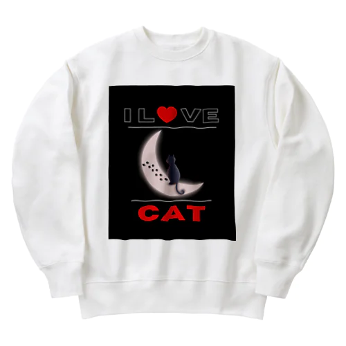 猫大好き Heavyweight Crew Neck Sweatshirt