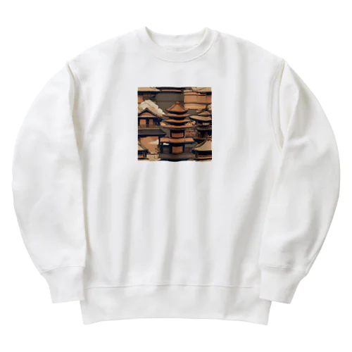 伝統的な日本の家屋 Heavyweight Crew Neck Sweatshirt