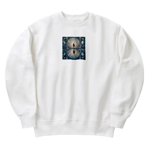 省察されぬ生は生きるに値せず Heavyweight Crew Neck Sweatshirt