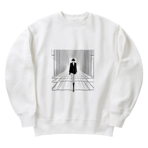 歩く人 Heavyweight Crew Neck Sweatshirt