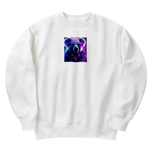 リアルな眼鏡コアラ Heavyweight Crew Neck Sweatshirt