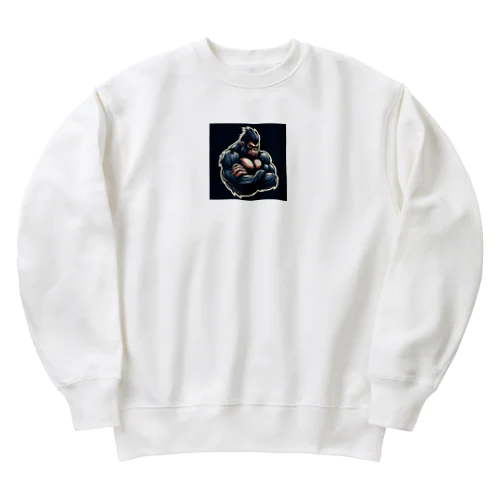 考えるゴリラ Heavyweight Crew Neck Sweatshirt