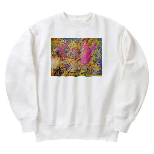 abstract Heavyweight Crew Neck Sweatshirt