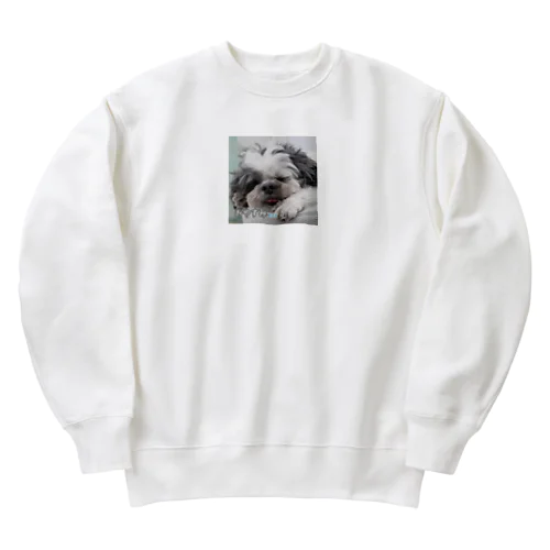 いねむりワンちゃん Heavyweight Crew Neck Sweatshirt