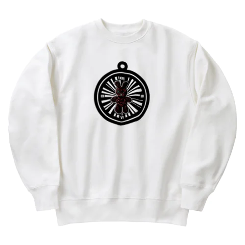 うさぎと懐中時計 Heavyweight Crew Neck Sweatshirt