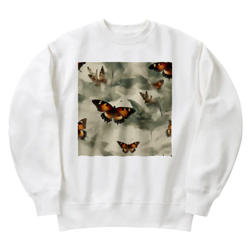 現実の蝶 Heavyweight Crew Neck Sweatshirt