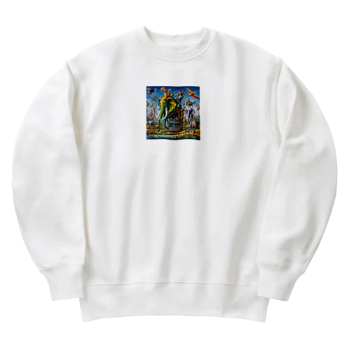 愉快な動物園 Heavyweight Crew Neck Sweatshirt