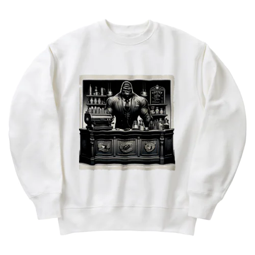 The Mighty Gorilla Coffee Shop  Heavyweight Crew Neck Sweatshirt