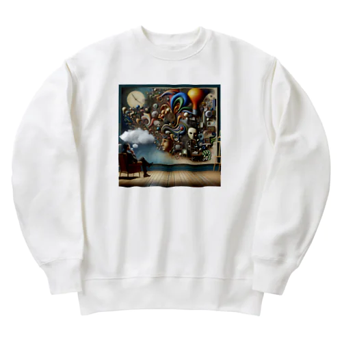 自分の内面と向き合っている紳士 Heavyweight Crew Neck Sweatshirt