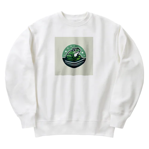 cute frog Heavyweight Crew Neck Sweatshirt