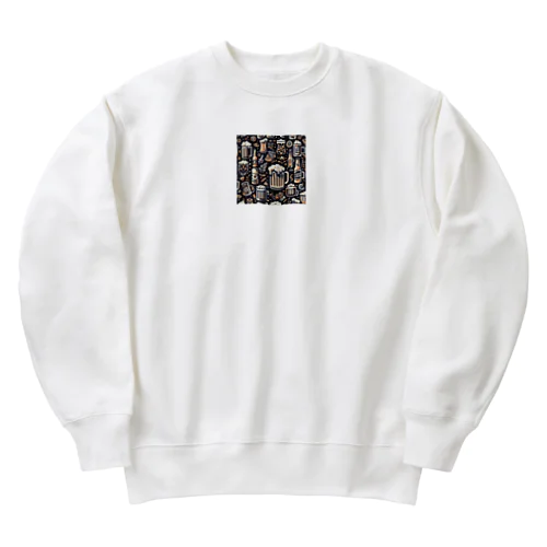 I♡ビール2 Heavyweight Crew Neck Sweatshirt